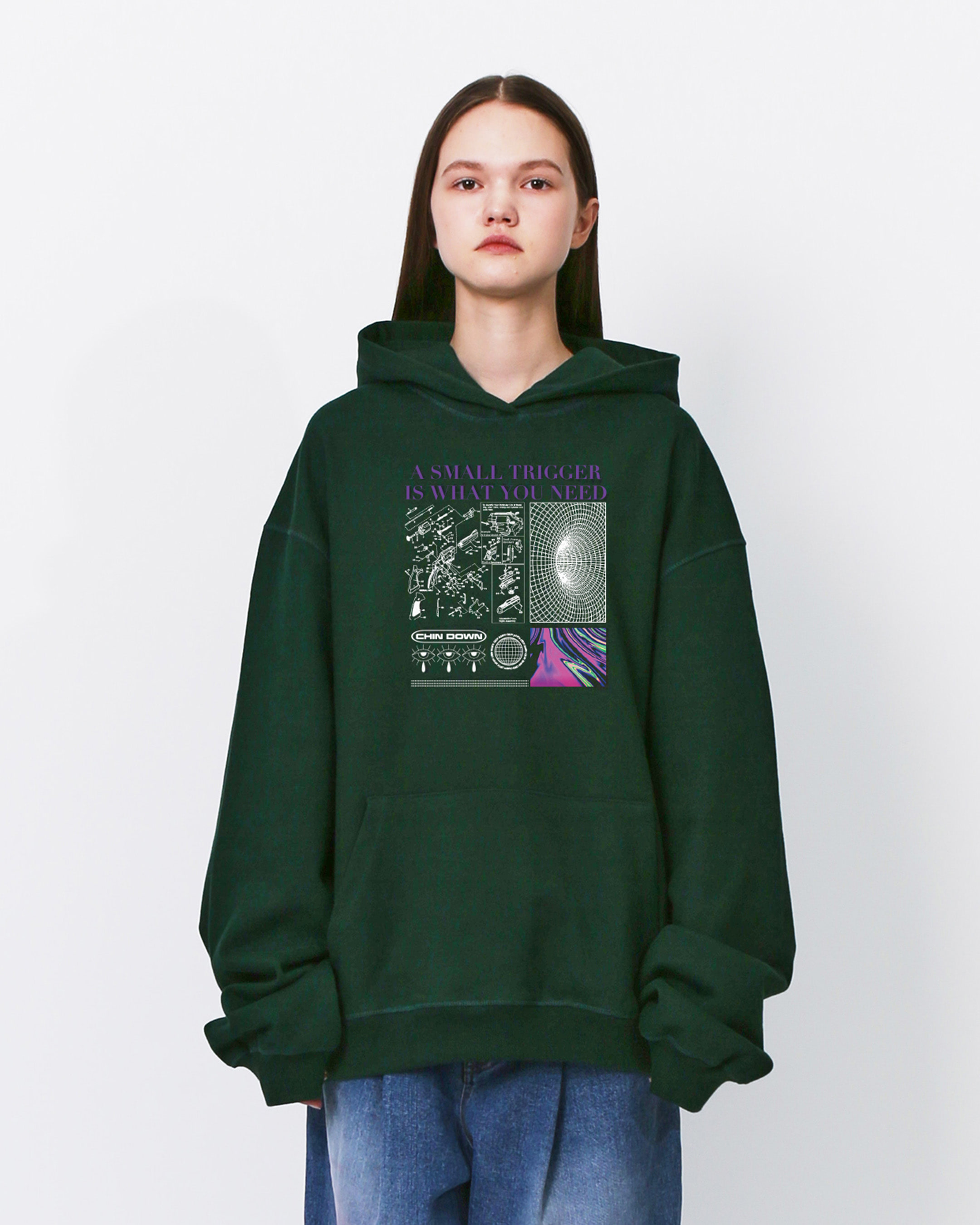 SMALL TRIGGER HOODIE  (GREEN)