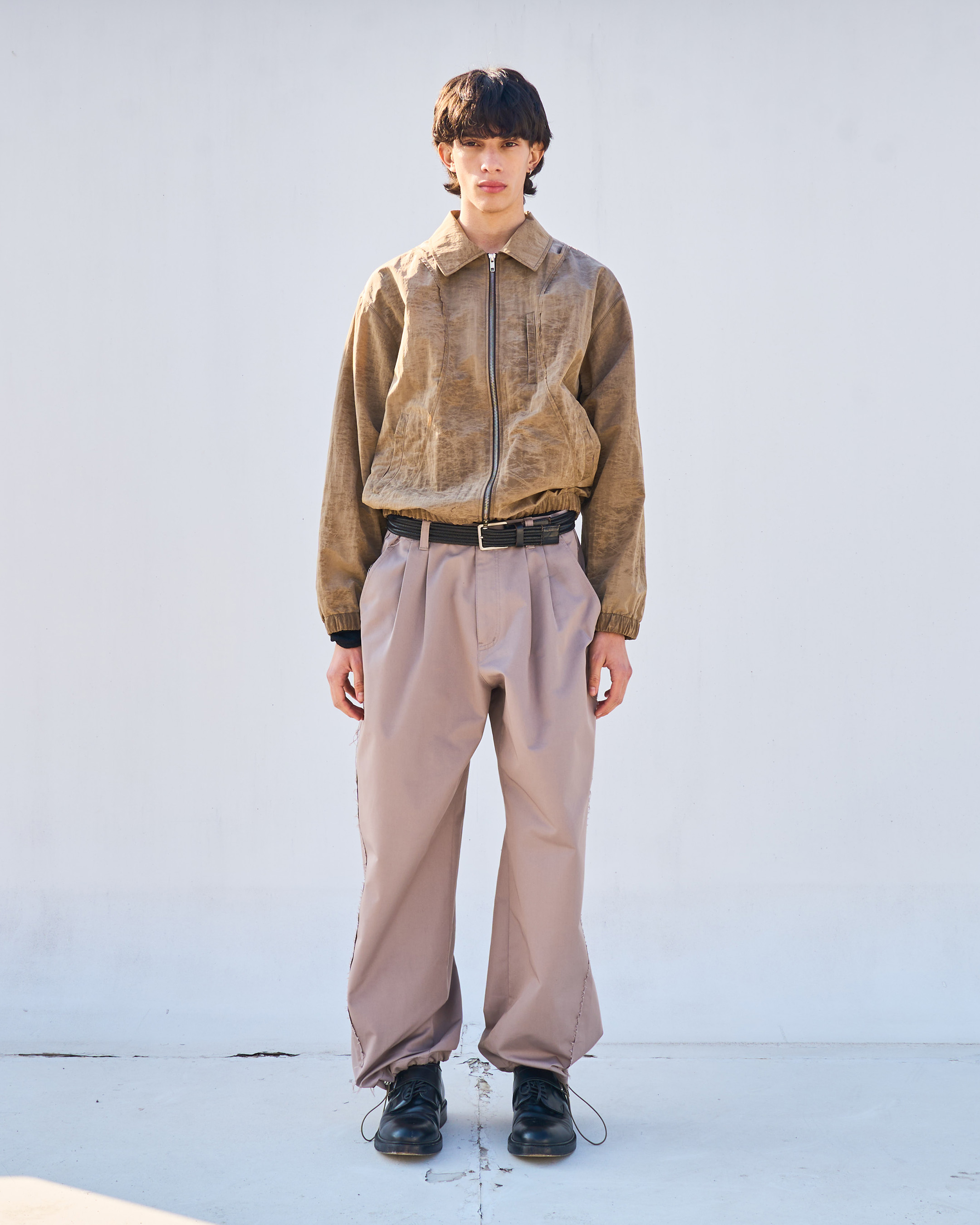 CUT OUT TROUSERS (TAN)